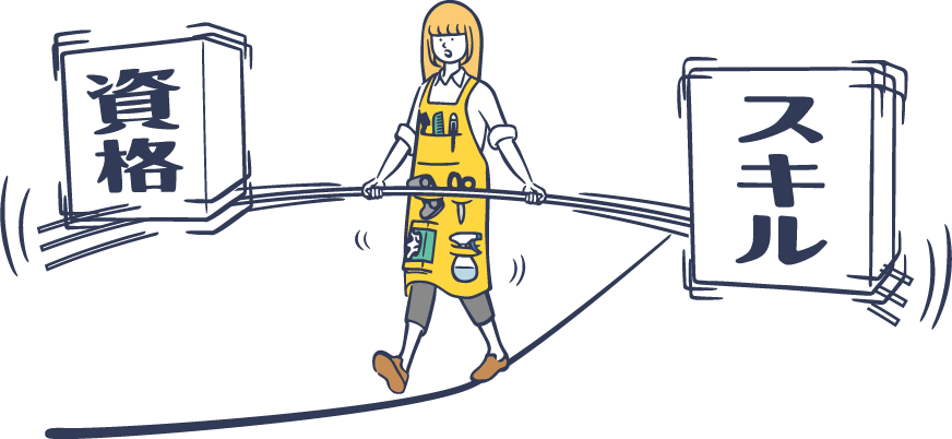 イメージ：資格とスキル